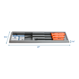 3 Piece Florescent Orange Handled Pry Bar Set with Black Oxide Blades