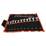 11 Piece Metric Combination Wrench Set, Contractor Series, Satin Finish, 9mm - 19mm