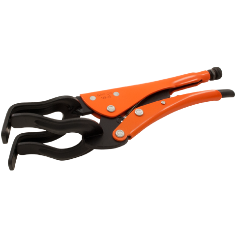 grip on locking pipe clamp distributed by gray tools