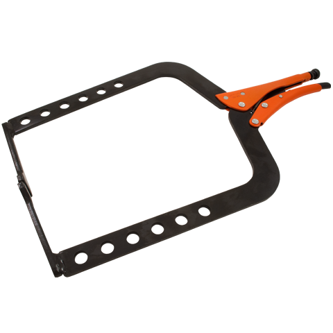 grip on locking long reach clamp distributed by gray tools