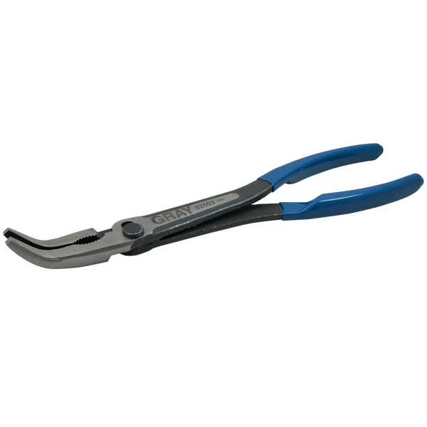 Heavy duty long reach bent needle nose pliers