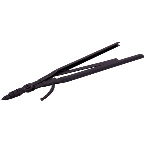 Heavy duty retaining ring pliers with straight tips