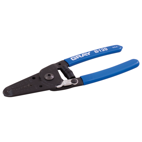 Wire cutter stripper with lock