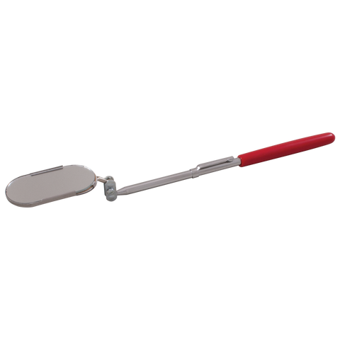 Inspection Mirror, Pocket Oval with Clip, 1" x 2"