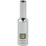 1/4" Drive 6 Point Metric Deep Length Chrome Sockets