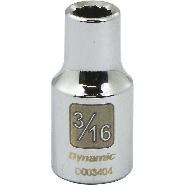1/4" Drive 12 Point SAE Standard Length Chrome Sockets