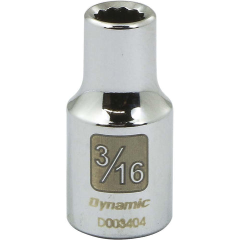 1/4" Drive 12 Point SAE Standard Length Chrome Sockets