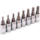 1/4" Drive 8 Piece Standard, Torx® Socket Set, T8 - T30