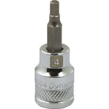 3/8" Drive Metric Hex Head Standard Length Chrome Bit Sockets