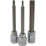 3/8" Drive Torx® Head Long Length Chrome Bit Sockets