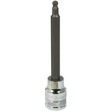 3/8" Drive Metric Hex Head Long Length Ball Nose Chrome Bit Sockets