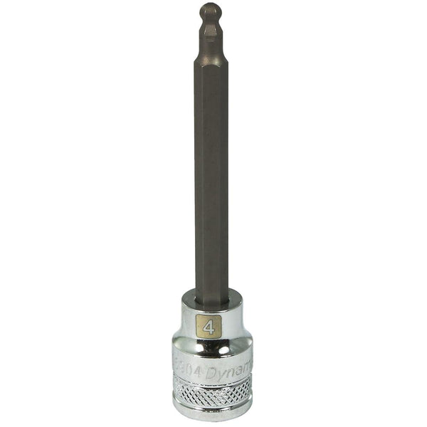 3/8" Drive Metric Hex Head Long Length Ball Nose Chrome Bit Sockets