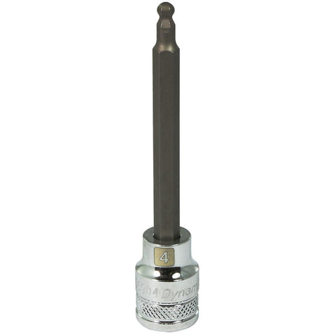3/8" Drive Metric Hex Head Long Length Ball Nose Chrome Bit Sockets