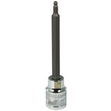 3/8" Drive SAE Hex Head Long Length Ball Nose, Chrome Bit Sockets