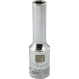 3/8" Drive 6 Point SAE, Deep Length, Chrome Sockets