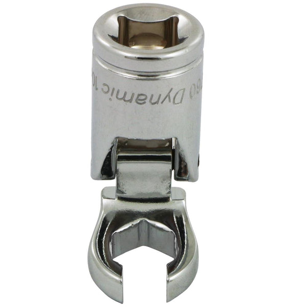 3/8" Drive Metric Flex Head, Crow Foot Flare Nut Chrome Sockets