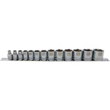 3/8" Drive 13 Piece 6 Point, Standard SAE Socket Set, 1/4" - 1"