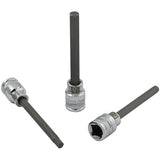3/8" Drive 7 Piece SAE, Long Hex Socket Set, 1/8" - 3/8"