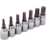 3/8" Drive 7 Piece Metric, Standard Hex Socket Set, 4mm - 10mm