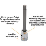 3/8" Drive Metric Hex Head Long length Chrome Bit Sockets