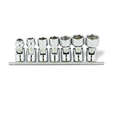 3/8" Drive 7 Piece 6 Point SAE, Universal Joint Socket Set, 3/8" - 3/4"