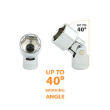 3/8" Drive 7 Piece 6 Point SAE, Universal Joint Socket Set, 3/8" - 3/4"