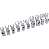 3/8" Drive 10 Piece Metric, Flare Nut Socket Set, 10mm -19mm