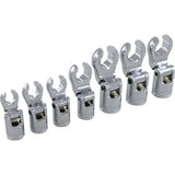 3/8" Drive 7 Piece SAE, Flare Nut Socket Set, 3/8" - 3/4"