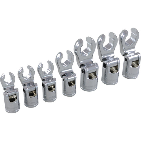 3/8" Drive 7 Piece SAE, Flare Nut Socket Set, 3/8" - 3/4"
