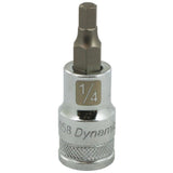 1/2" Drive SAE Hex Head Standard Length, Chrome Bit Sockets