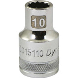 1/2" Drive 12 Point Metric, Standard Length, Chrome Sockets