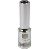 1/2" Drive 6 Point Metric, Deep Length, Chrome Sockets