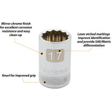 1/2" Drive 12 Point Metric, Standard Length, Chrome Sockets