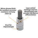 1/2" Drive Metric Hex Head, Standard Length, Chrome Bit Sockets