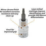 1/2" Drive Torx® Head, Standard Length, Chrome Bit Sockets