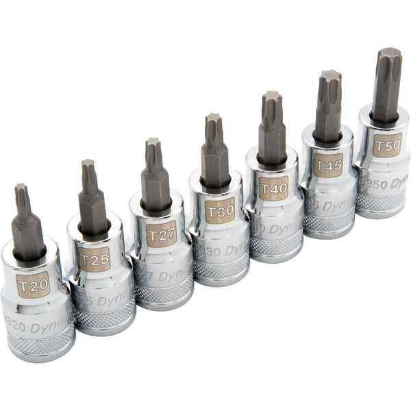 1/2" Drive 7 Piece Standard, Torx® Socket Set, T20 - T50