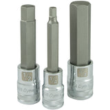 1/2" Drive 8 Piece Long SAE, Hex Socket Set, 1/4" - 3/4"
