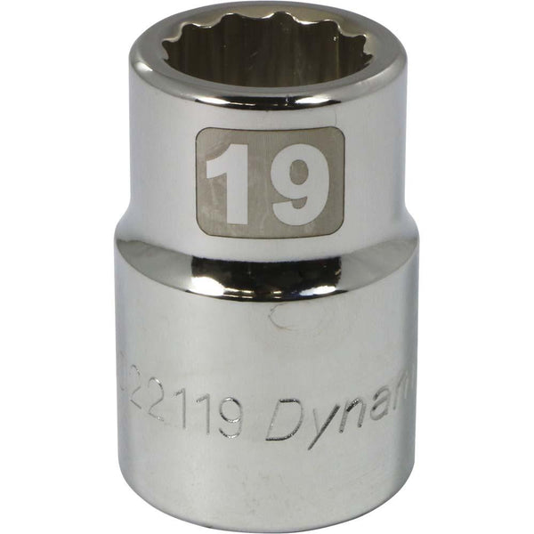3/4" Drive 12 Point Metric, Standard Length, Chrome Sockets