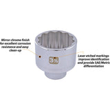 1" Drive 12 Point SAE, Standard Length, Chrome Sockets