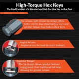 9 Piece Metric Extra Long High-Torque Hex Key Set, 1.5mm - 10mm