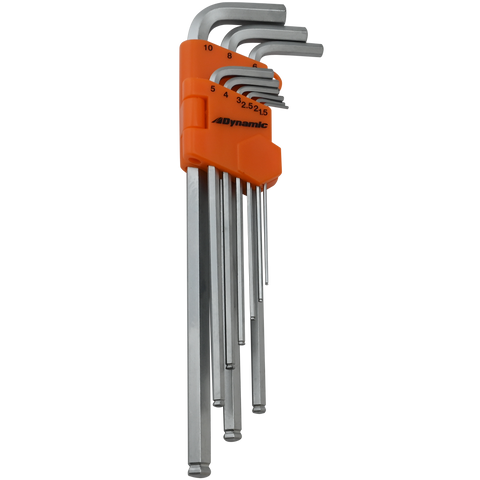 9 Piece Metric Extra Long High-Torque Hex Key Set, 1.5mm - 10mm