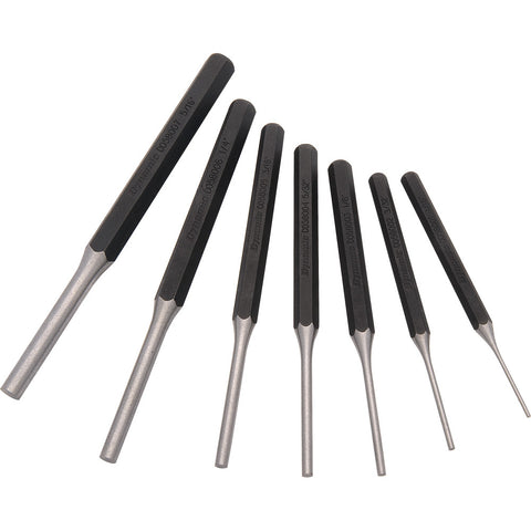 7 Piece Pin Punch Set,1/16 - 5/16"