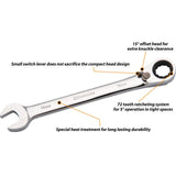 8 Piece SAE Reversible, Combination Ratcheting Wrench Set, 5/16" - 3/4"