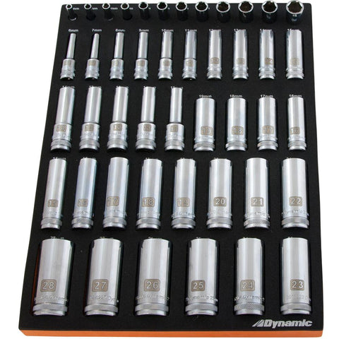 1/4”, 3/8” & 1/2” Drive Metric Deep Chrome Sockets