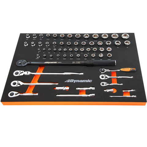 1/4", 3/8" Drive Sockets & Attachments & Torque Wrench