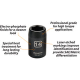 1/2" Drive SAE Impact Sockets