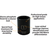 1/2" Drive Metric Impact Sockets & Attachments