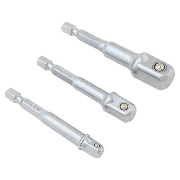3 Piece 1/4" Hex Socket Driver Adapter Set