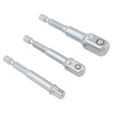 3 Piece 1/4" Hex Socket Driver Adapter Set
